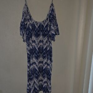 VENUS Blue and White Mini Dress